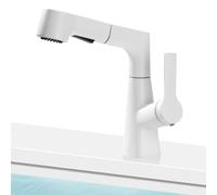 Grifo Cocina Fregadero Grifo Cocina Extraible de Acero Inoxidable Fregadero Fría y Caliente 2 Modos De Ajuste de Flujo de Agua 360° Giratorio Monomando Grifo Lavabo Alto