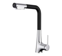 Grifo Cocina, Grifo Cocina Fregadero, Giratorio a 360°, Mixer Hot and Cold Water Pull Out Faucet Kitchen Sink Faucet, Monomando Lavabo (Black)