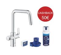 Grifo Cocina Grohe Blue Puro Start Boca a U Cromo con Filtro Carbón Att