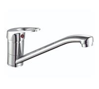 Grifo Cocina Mini - Grifos Cocina Fregadero - Fabricado en Latón Resistente a la Corrosión y Oxidación - Materiales de Montaje y Latiguillos incluidos - Color Cromado Plateado - Torneira Cozinha