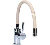 Grifo cocina Zumba beige, caño flexible cromado BZA4P