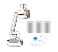 Grifo Con Filtro De Agua Para Fregadero, Aireador Giratorio De Cobre De 15,5x5,5 Cm, Extensor De Grifo Giratorio A Prueba De Salpicaduras De 6,1-2,17 Pulgadas, Dispositivo Duradero De Ahorro De Agua D