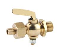 Grifo con mango de latón de bronce para agua, rosca macho de 1/20.3 cm 1/10.2 cm 3/20.3 cm 1/5.1 cm 3/10.2 cm, construcción de cobre puro, apertura de pin estándar