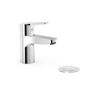 Grifo con monomando para lavabo de instalación sobre repisa acabado cromado y válvula de desagüe Base TRES-DUO - Tres duo