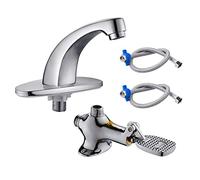 Grifo Con Pedal Manos Libres, Con Válvula De Pie, Salida, Manguera Flexible De 60 Cm (2 Piezas), For Hospitales Domiciliarios, Familias, Fábricas, Escuelas(B)