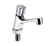 Grifo con Retardo de Tiempo, Cierre Automático, Ahorro de Agua, Cromado, Rosca Interna G1/2, para Lavabo, Cocina y Baño Público