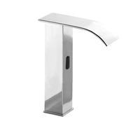 Grifo con sensor sin contacto, grifos mezcladores cromados para lavabo de baño, diseño de cascada de latón, grifo de baño automático manos libres para una fácil higiene y estilo moderno