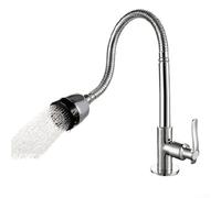 Grifo construido de cobre de la agua fría para la cocina con el canalón vertical y la base redonda para las instalaciones básicas