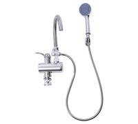 Grifo de 3000 W, calentador de agua eléctrico, juego de ducha, giratorio 360°, con cabezal de ducha y pantalla LCD de temperatura, calentador de agua, grifo para cocina, baño, dormitorio