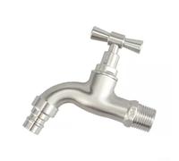 Grifo de acero inoxidable 304 a prueba de congelación para exteriores | Grifo montado en la pared de apertura lenta para lavandería de jardín | Diseño anticongelante con conexión G1/2 para manguera de