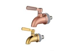 Grifo de acero inoxidable 304 con espiga de acabado dorado para vino, barril de cerveza y dispensador de jugo, válvula de vertido de bebidas de 16 mm para equipos de elaboración casera y (oro rosa