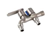 Grifo de acero inoxidable de doble agua for jardín al aire libre, fregona de una en dos salidas, interruptor de agua for mejorar el hogar, 1 Uds.(A)