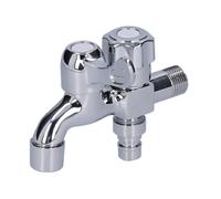 Grifo de acero inoxidable de doble uso con rosca macho G1/2 para lavadora, ideal para lavadora de ba?o.