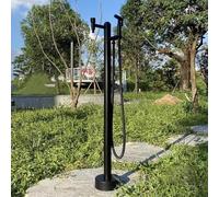 Grifo de acero inoxidable Fontana Veale da Giardino 304 resistente a la intemperie para jardín y patio (negro)