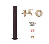 Grifo de acero inoxidable para exteriores, columna de agua resistente a las heladas con grifo de cobre, ideal para decoración de terrazas y villas, accesorio de jardín duradero y elegante