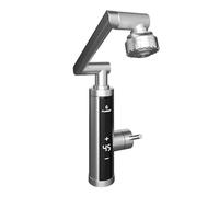 Grifo de agua caliente eléctrico con boquilla universal, grifo de calentamiento instantáneo para cocina, grifo de agua caliente de acero inoxidable suministro de agua caliente y fría con pantalla