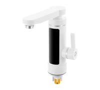Grifo de agua caliente eléctrico de 3000 W, grifo de calefacción instantánea, grifo de agua caliente para cocina y baño con indicador LED (blanco)