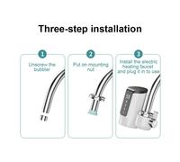 Grifo de agua caliente eléctrico instantáneo digital de pantalla grande de 14 x 13,2 cm