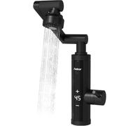 Grifo de agua con calentador de paso con tobera universal para cocina,Armadura de acero inoxidable con calentador de paso suministro con pantalla digital, 230v Grifo eléctrico