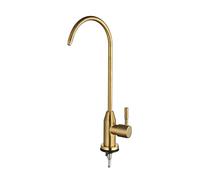 Grifo de agua de cocina, grifo de agua potable cuello de cisne grifo de filtro de agua para fregadero frío, grifo de cocina de ósmosis inversa, oro A (color: oro A)