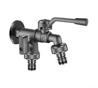 Grifo de agua de salida dual a prueba de congelación hecho de aleación de zinc con núcleo de válvula de bola de 20 mm para suministro de agua al aire libre consistente