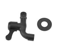Grifo de Agua del Jardín del Golpecito del Soporte de la Pared del Negro del Acero Inoxidable 304 para el Cuarto de Baño(Mop Pool)