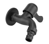 Grifo de agua del jardín negro del grifo del soporte de la pared del acero inoxidable para la lavadora, cuarto de baño, cocina(Washing Machine Faucet)