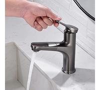 Grifo De Agua Encimera Grifo De Cocina Pistola Grifo Extraíble De Cobre Gris Lavabo De Lavabo Frío Y Caliente Fregadero Grifo De Lavabo De Baño Champú,4