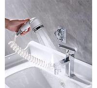 Grifo de agua for ducha exterior, 3 modos, blanco, for baño, lavabo, champú, artefacto de mano, boquilla pequeña, grifo for fregadero de cocina