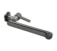 Grifo de agua fría montado en la pared de una sola manija con cuello extendido y función de rotación completa para configuración de cocina o piscina (20 cm)