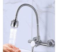 Grifo de Agua, Grifo de Cocina, Mezclador, Grifo de Cocina montado en la Pared, Grifo Monomando Giratorio para Fregadero