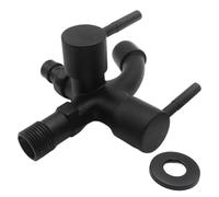 Grifo de agua, grifo de lavadora 1 en 2 fuera de la aleación de zinc agua fría con válvulas y tapa del agujero 1/2 de reemplazo para cocina, baño, balcón, jardín