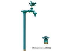 Grifo de agua para exteriores montado en el suelo, Garden Dragon Faucet Outdoor Freestanding Antifreeze All Copper Faucet Multicolor Multiple Sizes(Green,60cm/24in)
