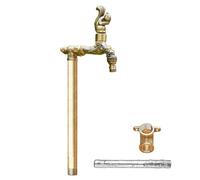 Grifo de agua para exteriores montado en el suelo, Outdoor Squirrel Shaped Copper Garden Water Faucet Floor Mounted 16-39in(100cm/39in)