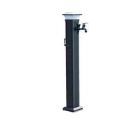 Grifo de agua para exteriores montado en el suelo, Solar LED Outdoor Garden Faucet With Double Outlet And Multiple Sizes(104x16cm/41x6in)