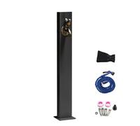 Grifo de agua para exteriores montado en el suelo, Stainless Steel Outdoor Faucet Pillar With 7m Spray Gun 86cm Height