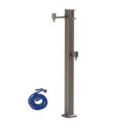 Grifo de agua para exteriores montado en el suelo, Vertical Garden Faucet Column Outdoor Stainless Steel Brass Free Standing Hose Holder With 15m Spray Gun