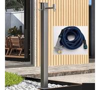 Grifo de agua para exteriores resistente a las heladas para jardín vertical, soporte de manguera independiente de 80 cm, columna de agua al aire libre con entrada de agua lateral, ideal para riego