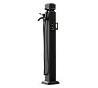 Grifo de agua para jardín, columna de agua de acero inoxidable con doble entrada y estante para manguera, hidrante de jardín para patio trasero, grifo para exteriores(Estilo 3,Height: 80cm/31.5in)