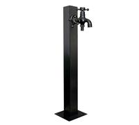 Grifo de agua para jardín con columna de agua, poste de grifo exterior de acero inoxidable para riego de césped, hidrante para patio, dispensador de agua independiente(Square B,Height: 60cm/23.6in)