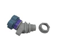 AWHAO Grifo de Agua para jardín con tapón a Prueba de Polvo, Reutilizable, con Perilla de, para Pesca, Senderismo, Tanque, Cubo de Almacenamiento, Gris Claro