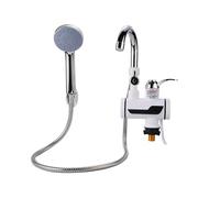 Grifo de agua sin tanque instantáneo, Grifo eléctrico de agua caliente instantánea, calentador de agua de calentamiento rápido con LED, grifo sin tanque con pantalla de temperatura for ducha de cocina