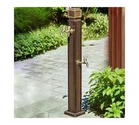 Grifo de agua vertical de acero inoxidable para jardín: columna de agua decorativa para bañar mascotas, lavar pisos, regar césped y lavar autos: grifo para exteriores duradero y elegante.