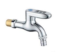 Grifo de aleación de zinc para exteriores con cerradura de combinación, grifo de agua de jardín a prueba de congelación, válvula resistente a manipulaciones con adaptador desmontable para lavado de