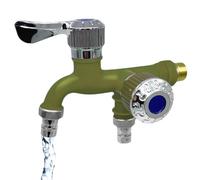 Grifo de bañera de lavandería | Grifo de fregadero a prueba de fugas | Grifo de bañera de proceso galvánico Buen rendimiento de sellado, grifo de doble manija a prueba