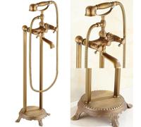 Grifo de bañera exenta bimando retro con mandos separados y acabado envejecido Adaja de Valaz