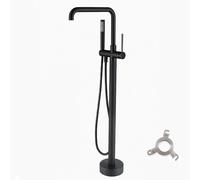 Grifo de bañera giratoria de 360 °, núcleo de válvula de cerámica de Alto Flujo, de bañera Independiente de Doble Control fría y colección de Ducha de Ducha de Lujo de Hotel (Cromo)