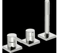 Grifo de bañera HANSA HANSALOFT, juego de montaje listo, 3 orificios, roseta ...