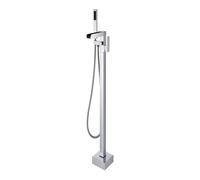 Grifo de bañera independiente, Grifo para bañera, Con ducha de una sola manija, el agua puede ingresar desde el suelo o el costado(A)