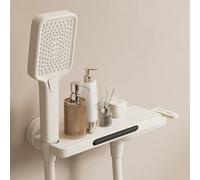 Grifo de bañera moderno de pared con cabezal de ducha, grifo mezclador de latón para agua fría y caliente G1/2 ConnectWhite h perfecto para baños contemporáneos